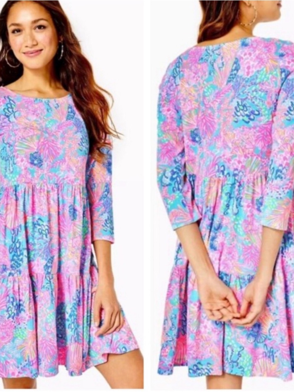 Lilly Pulitzer Pink and Blue swing Dress